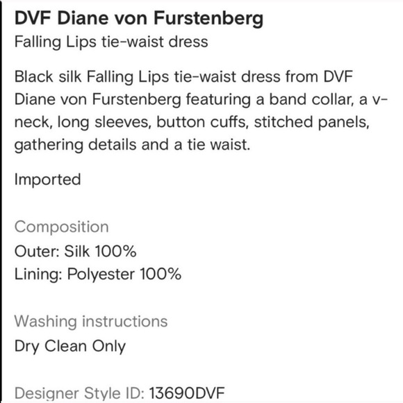 DVF Diane von Furstenberg Falling Lips Tie-Waist Dress - Picture 12 of 12